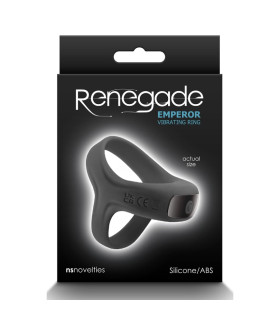 Эрекционное виброкольцо NS Novelties Renegade на пенис и мошонку, черное, 6,5 х 4,5 см - No Taboo
