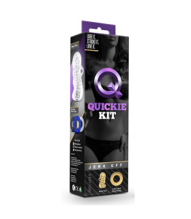 Насадка на пенис Blush Quickie kit с тремя эрекционными кольцами, прозрачная, 11.5 х 4.2 см - No Taboo