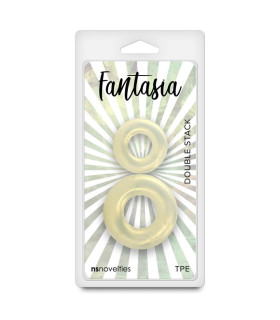 Эрекционные кольца NS Novelties Fantasia мерцающие, прозрачные, 2 шт - No Taboo