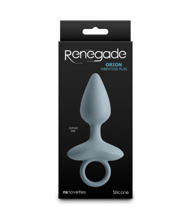 Анальный вибратор NS Novelties Renegade с кольцом, серый, 13 х 3.5 см - No Taboo