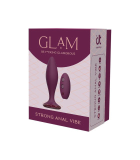 Анальный вибратор Dreamtoys Glam с пультом, фиолетовый, 12.8 х 3.6 см - No Taboo