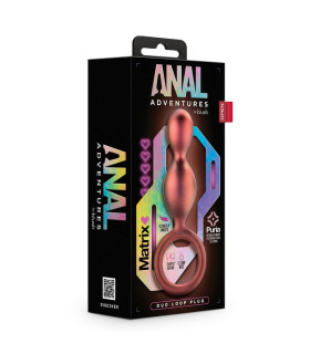 Анальная цепочка Blush Anal Adventures с кольцом, радий хамелеон, 13.3 х 3.2 см - No Taboo