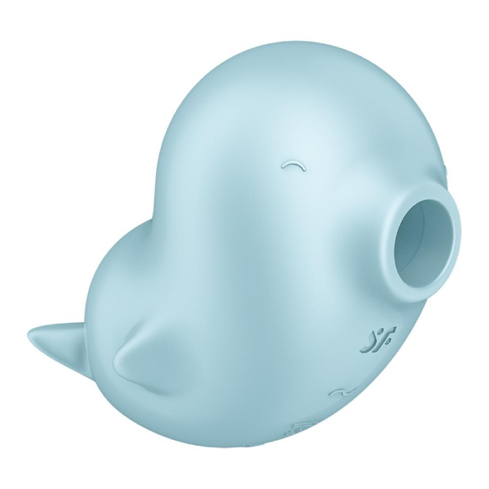 Вакуумный стимулятор Satisfyer Sassy Seal с вибрацией, голубой, 9.5 х 9.5 см фото №4 — секс игрушки: Украина, NO TABOO