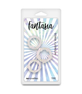 Набор эрекционных колец NS Novelties Fantasia разных размеров, белый перламутр, 3 шт - No Taboo