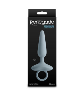 Анальный вибратор NS Novelties Renegade с кольцом, серый, 15 х 3.1 см - No Taboo