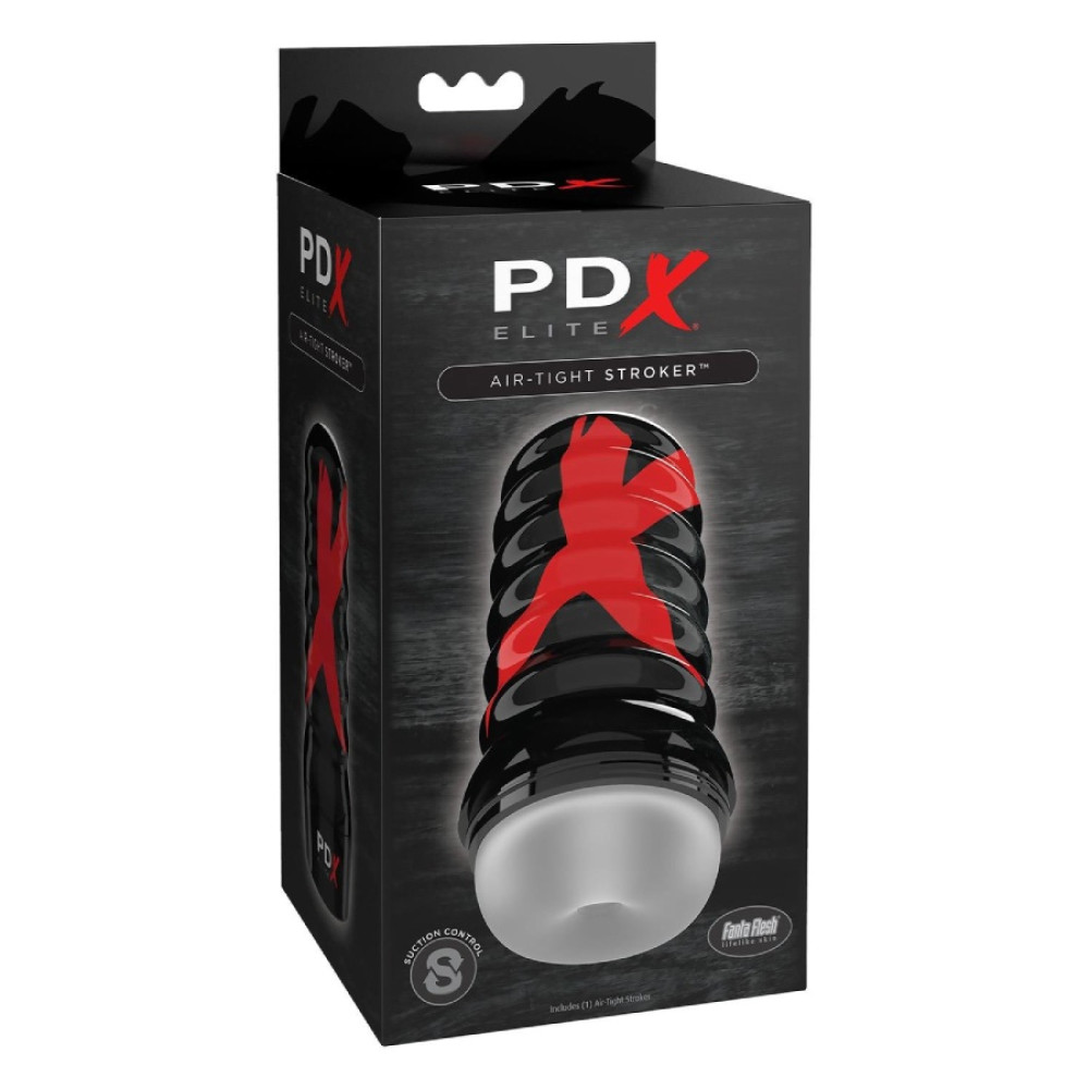 Мастурбатор Pipedream PDX Elite в колбе, черный, 19.1 х 7.5 см фото №0 — секс игрушки: Украина, NO TABOO