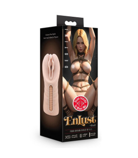 Мастурбатор-вагина Blush Enlust с виброком, бежевый, 13.3 х 5.7 см - No Taboo