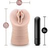 Мастурбатор-вагина Blush Enlust с виброком, бежевый, 13.3 х 5.7 см фото №7 — секс игрушки: Украина, NO TABOO
