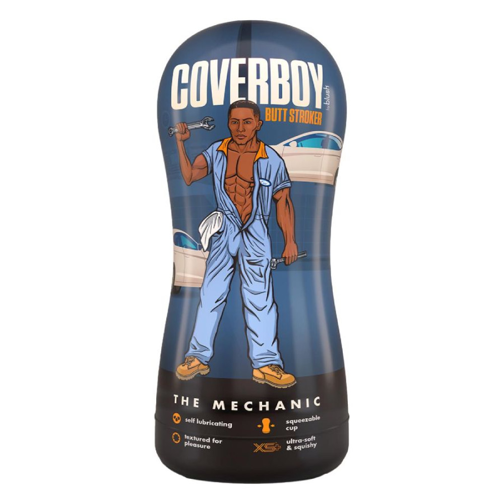 Мастурбатор-анус Blush Coverboy самосмазывающийся, коричневый, 17.7 х 8.2 см фото №2 — секс игрушки: Украина, NO TABOO