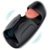 Мастурбатор с вибрацией Blush M for Men со стимулирующим язычком, черный, 14.6 х 6.4 см фото №3 — секс игрушки: Украина, NO TABOO