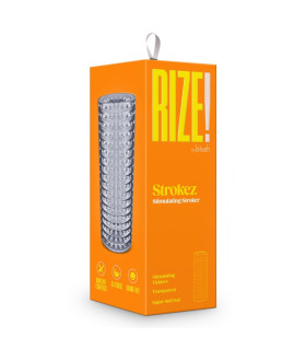 Мастурбатор Blush Rize ребристый, прозрачный, 13.9 х 3.8 см - No Taboo