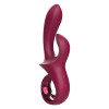 Вибратор-кролик Dreamtoys Glam с ручкой-крючком, бордовый, 22,7 х 4,2 см фото №3 — секс игрушки: Украина, NO TABOO