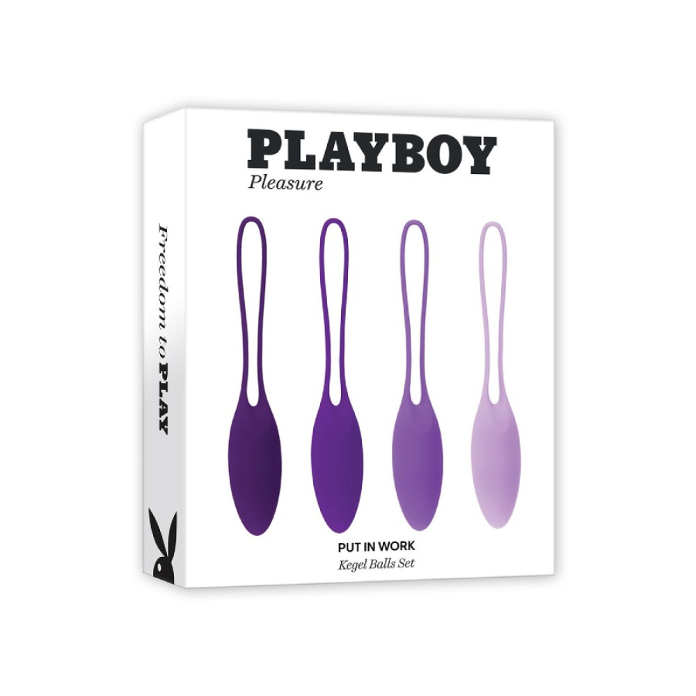 Набор тренажеров Кегеля Evolved Playboy фиолетовый, 4 шт фото №2 — секс игрушки: Украина, NO TABOO