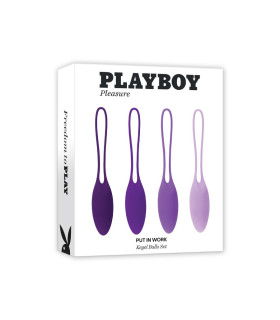 Набір тренажерів Кегеля Evolved Playboy фіолетовий, 4 шт - No Taboo