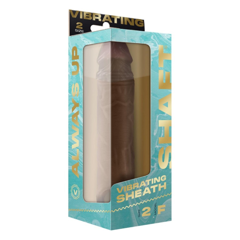 Насадка на пенис с вибрацией Shaft с пультом, бежевая, 22.3 х 4.8 см фото №2 — секс игрушки: Украина, NO TABOO