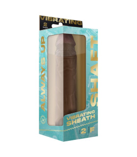Насадка на пенис с вибрацией Shaft с пультом, бежевая, 22.3 х 4.8 см - No Taboo