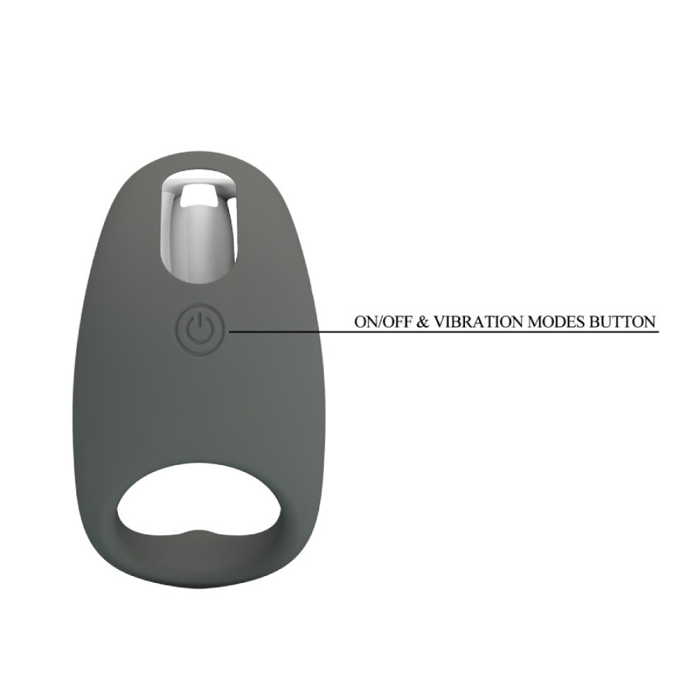 Эрекционное виброкольцо Pretty Love Master Ring силиконовое, серое, 8.4 х 4.9 см фото №9 — секс игрушки: Украина, NO TABOO