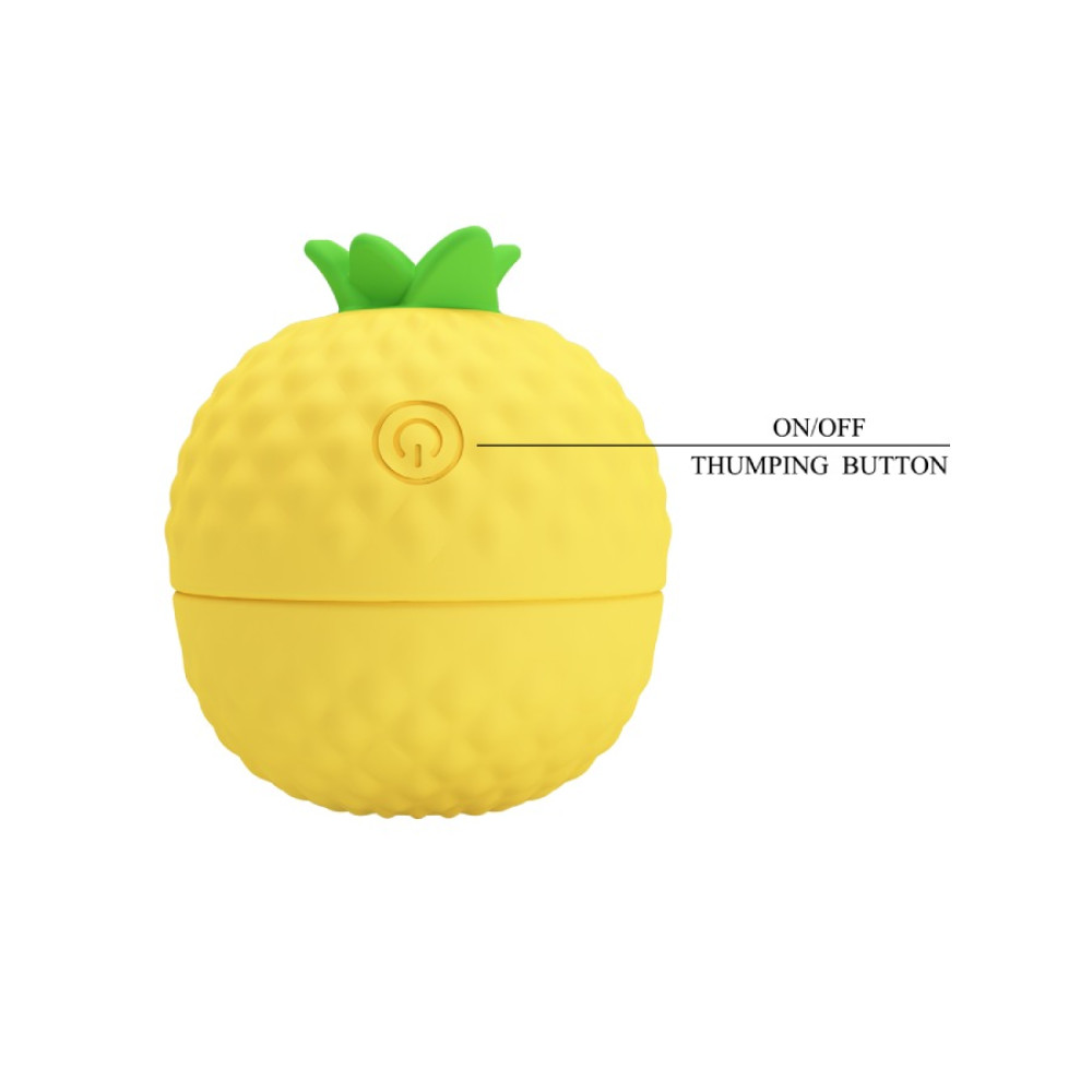Клиторальный пульсатор Pretty Love Pineapple Secret жёлтый, 5.7 х 5.1 см фото №9 — секс игрушки: Украина, NO TABOO