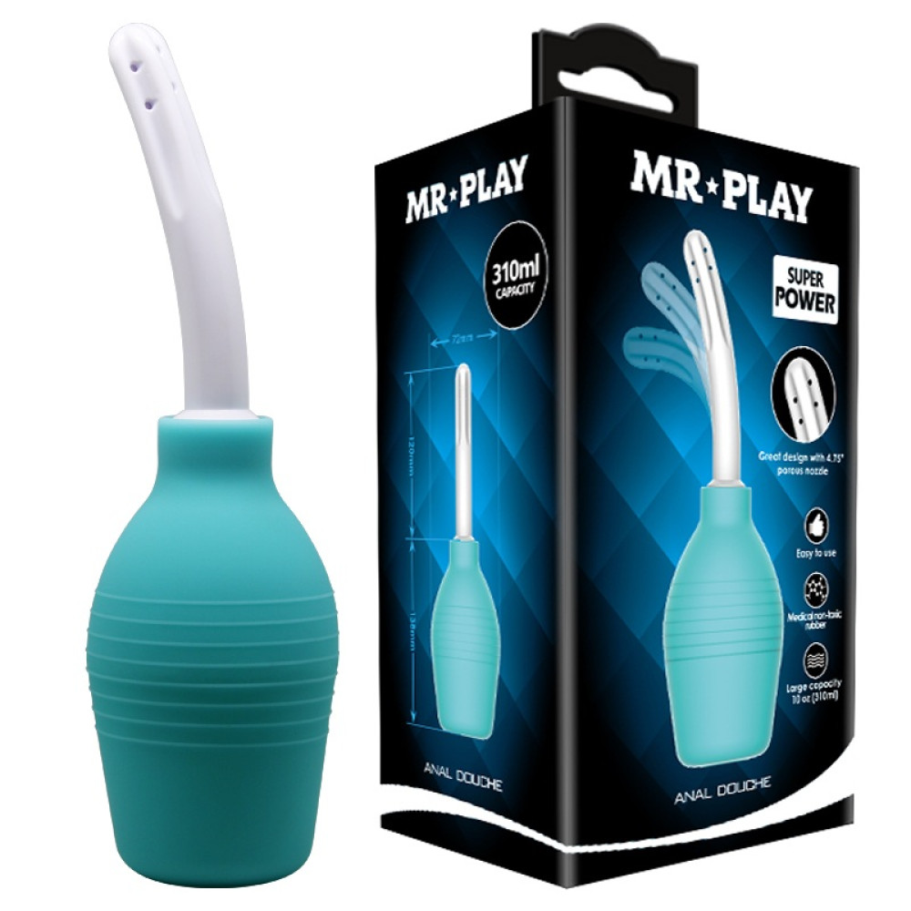 Анальний душ Mr Play великий, блакитний, 310 мл фото №0 — секс іграшки: Україна, NO TABOO