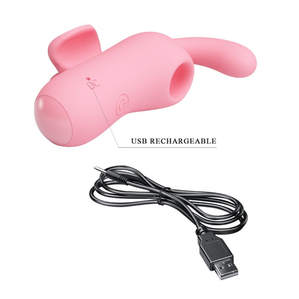 Вакуумный стимулятор клитора Pretty Love с вибрацией, розовый, 9.1 х 3.2 см фото №8 — секс игрушки: Украина, NO TABOO