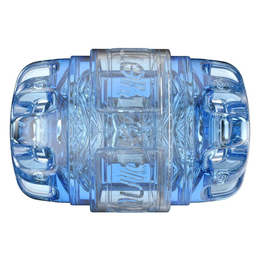 Мастурбатор двусторонний Fleshlight Quickshot Turbo кибер-кожа, голубой, 11.2 х 6.5 см фото №4 — секс игрушки: Украина, NO TABOO