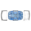 Мастурбатор двусторонний Fleshlight Quickshot Turbo кибер-кожа, голубой, 11.2 х 6.5 см фото №5 — секс игрушки: Украина, NO TABOO