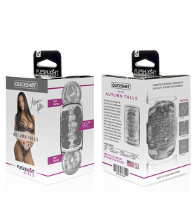 Мастурбатор вагина и анус Fleshlight Quickshot Autumn Falls киберкожа, прозрачный, 11.2 х 6.5 см - No Taboo