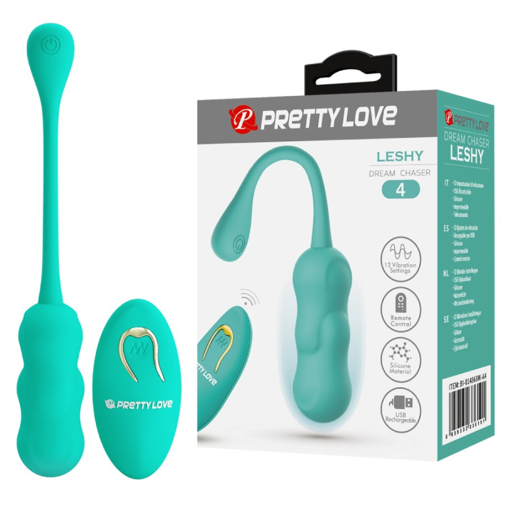 Виброяйцо Pretty Love Leshy с пультом, зеленое, 18.6 х 2.8 см фото №0 — секс игрушки: Украина, NO TABOO