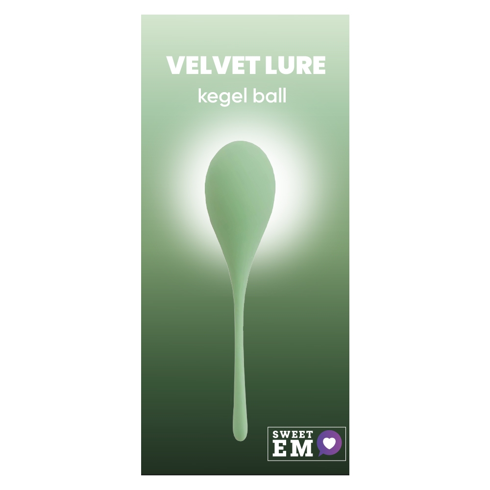 Тренажер Кегеля Sweet Em Kegel Ball с хвостиком, светло-зеленый, 50 г, 14 х 3.3 см фото №0 — секс игрушки: Украина, NO TABOO