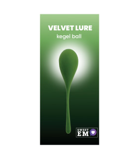 Тренажер Кегеля Sweet Em Kegel Ball з хвостиком, темно-зелений, 60 г, 14 х 3.3 см - No Taboo