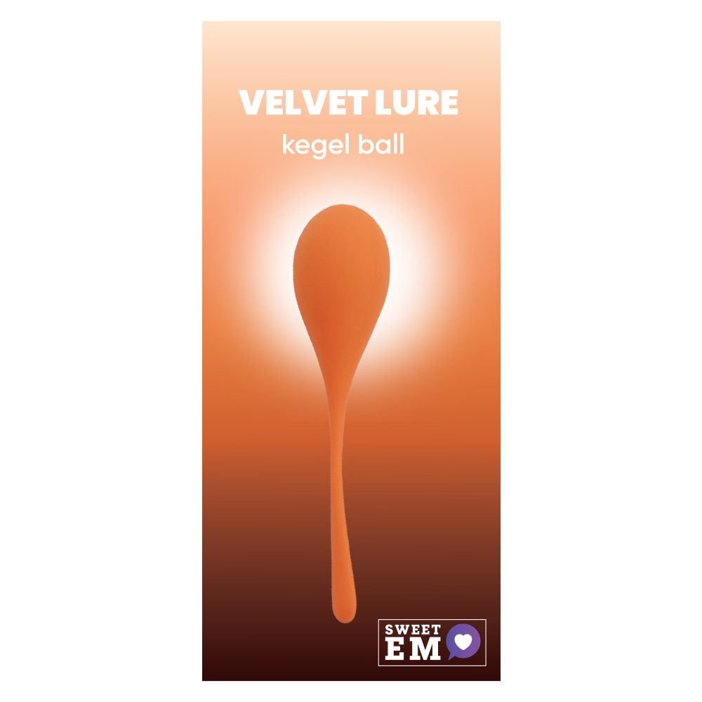 Тренажер Кегеля Sweet Em Kegel Ball с хвостиком, оранжевый, 60 г, 14 х 3.3 см фото №0 — секс игрушки: Украина, NO TABOO