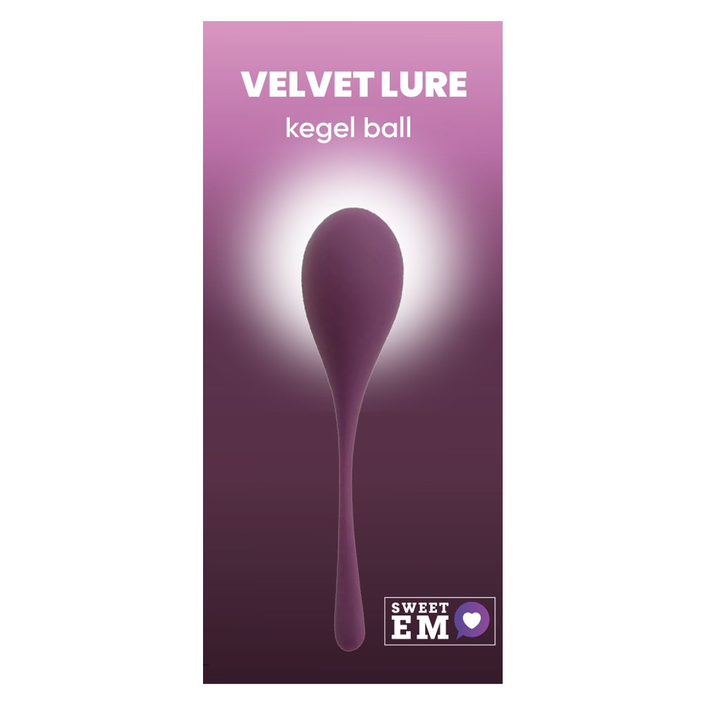 Тренажер Кегеля Sweet Em Kegel Ball с хвостиком, фиолетовый, 70 г, 14 х 3.3 см фото №0 — секс игрушки: Украина, NO TABOO