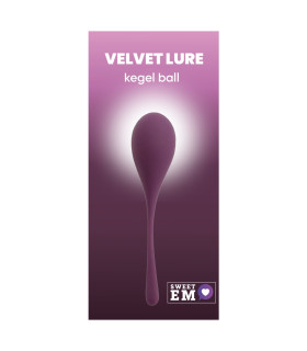 Тренажер Кегеля Sweet Em Kegel Ball з хвостиком, фіолетовий, 70 г, 14 х 3.3 см - No Taboo