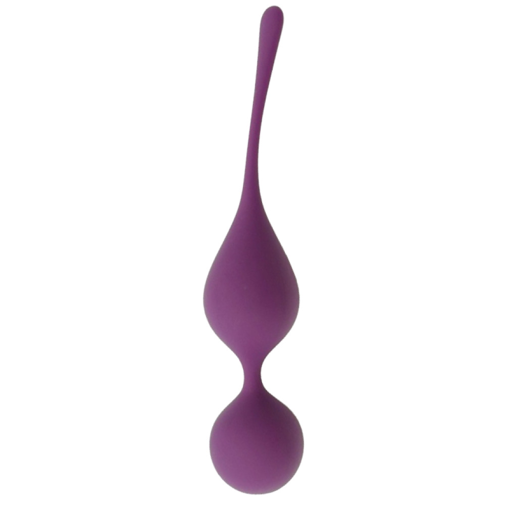 Вагинальные шарики Sweet Em Bloom Duo на мягком соединении, фиолетовые, 17 х 3.3 см фото №2 — секс игрушки: Украина, NO TABOO