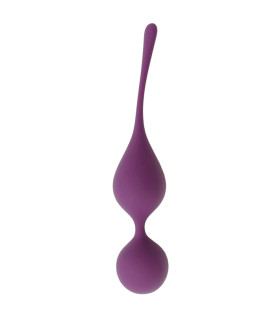 Вагинальные шарики Sweet Em Bloom Duo на мягком соединении, фиолетовые, 17 х 3.3 см - No Taboo
