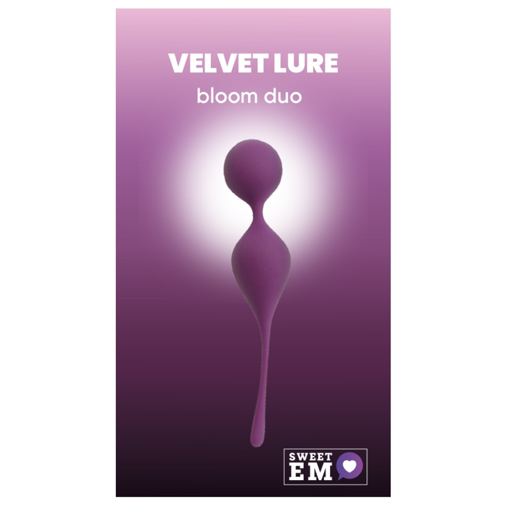 Вагинальные шарики Sweet Em Bloom Duo на мягком соединении, фиолетовые, 17 х 3.3 см фото №0 — секс игрушки: Украина, NO TABOO