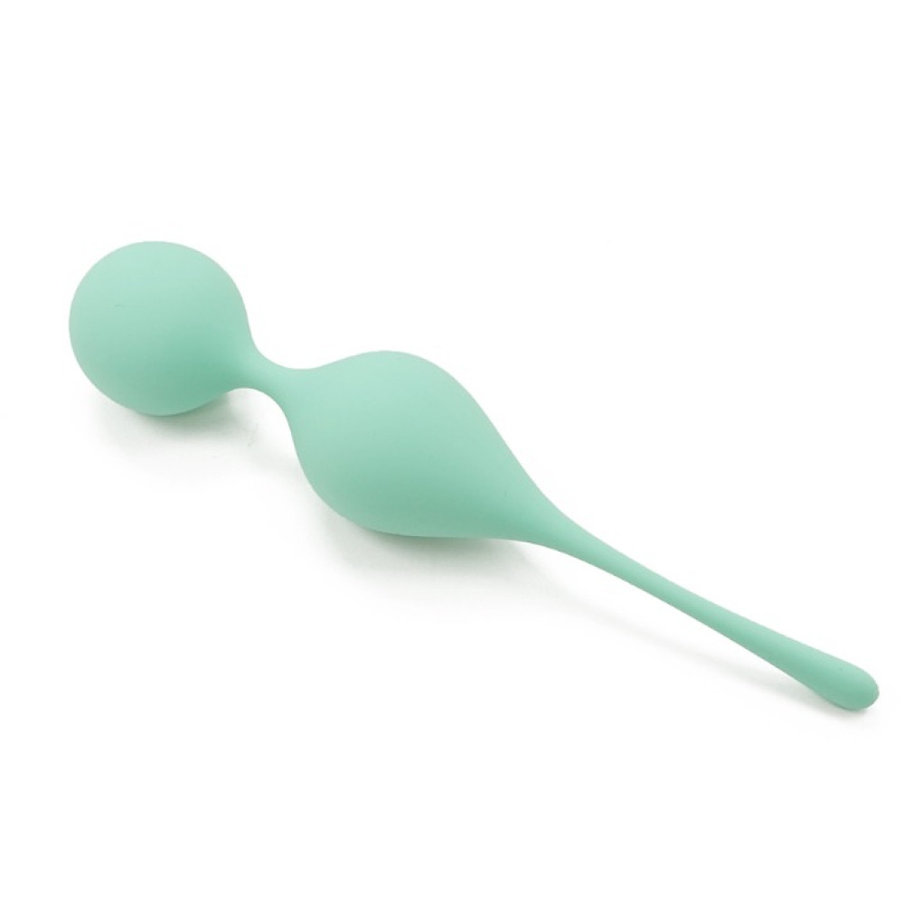 Вагинальные шарики Sweet Em Bloom Duo на мягком соединении, светло-зеленые, 17 х 3.3 см фото №4 — секс игрушки: Украина, NO TABOO