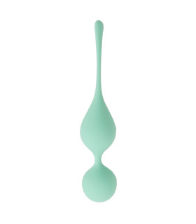 Вагинальные шарики Sweet Em Bloom Duo на мягком соединении, светло-зеленые, 17 х 3.3 см - No Taboo
