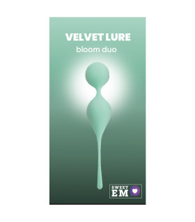 Вагинальные шарики Sweet Em Bloom Duo на мягком соединении, светло-зеленые, 17 х 3.3 см - No Taboo