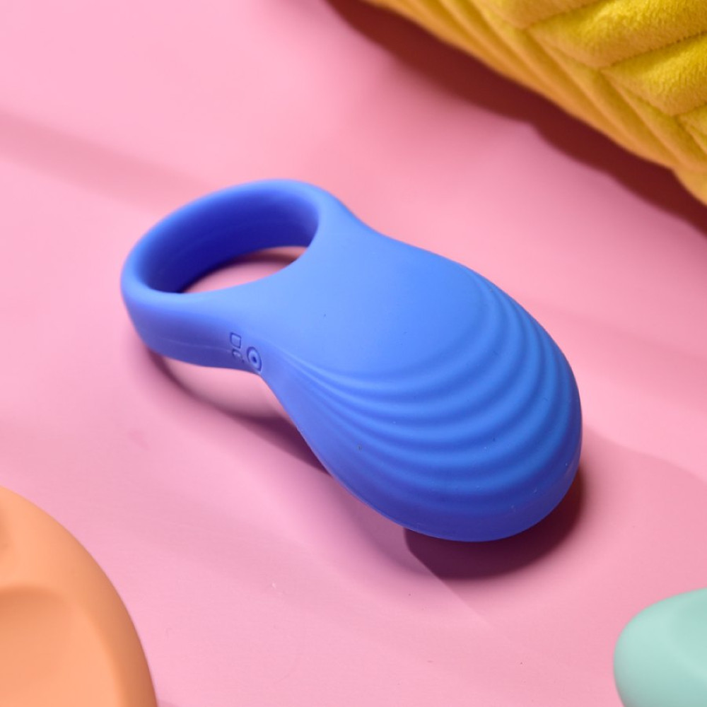 Эрекционное виброкольцо Sweet Em Vibe Ring с пультом, синее, 8.5 х 4.5 см фото №8 — секс игрушки: Украина, NO TABOO