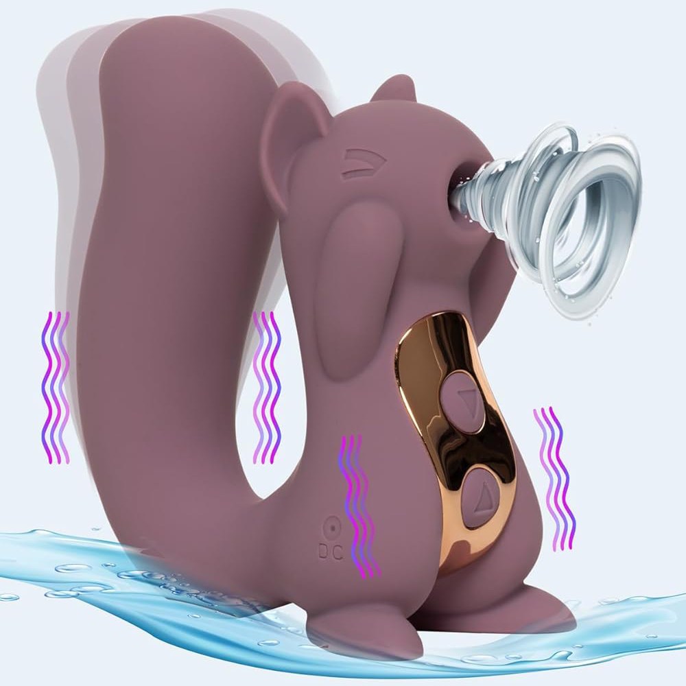 Вакуумный стимулятор клитора Sweet Em Sneaky Squirrel фиолетовый, с вибрацией, 10.5 х 8.9 см фото №6 — секс игрушки: Украина, NO TABOO