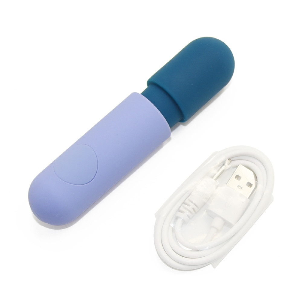Минивибратор-микрофон Sweet Em Mini Wand синий, 11.8 х 2.6 см фото №4 — секс игрушки: Украина, NO TABOO