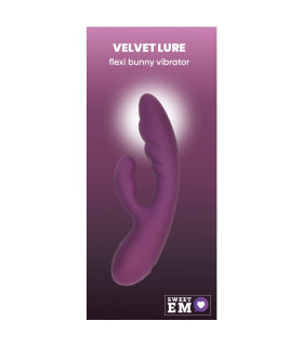 Вибратор-кролик Sweet Em Flexi Bunny Vibrator, фиолетовый, 19.8 х 4 см - No Taboo