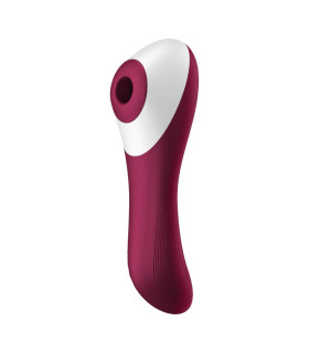 Вакуумный стимулятор клитора Satisfyer Dual Crush с вибрацией, бордовый, 17 х 5.5 см - No Taboo