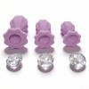 Набір анальних пробок ALUME, S, M, L, лілові з білим каменем, 3 шт фото №7 — секс іграшки: Україна, NO TABOO