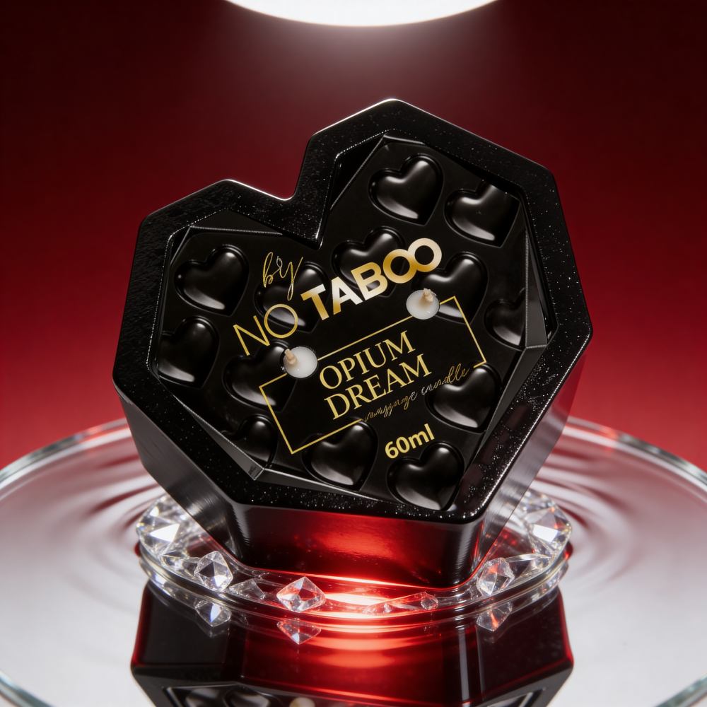 Массажная свеча в форме сердца, 60 мл, NO TABOO Opium Dream цветы + специи + ладан, фото №10 — секс шоп Украина, NO TABOO