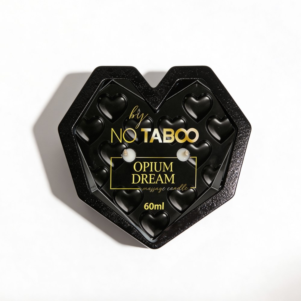 Массажная свеча в форме сердца, 60 мл, NO TABOO Opium Dream цветы + специи + ладан, фото №17 — секс шоп Украина, NO TABOO