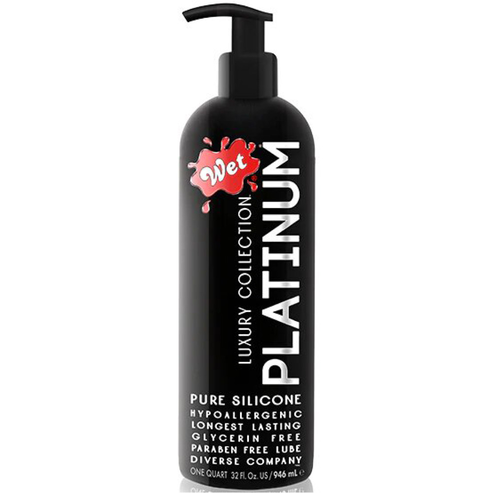 Уценка Лубрикант Wet Platinum Premium 946 мл, на силиконовой основе, фото №0 — секс шоп Украина, NO TABOO