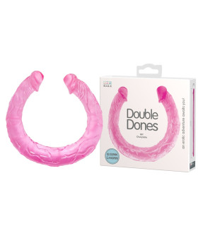 Фаллоимитатор двусторонний Baile Double Dones, реалистичный, розовый, 44 × 3,5 см - No Taboo