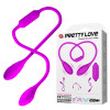 Гибкое двойное виброяйцо Pretty Love для пар, фиолетовое, 65.5 х 3.2 см фото №1 — секс игрушки: Украина, NO TABOO